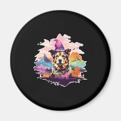 Dog Pink Halloween Magneet (Voorkant)