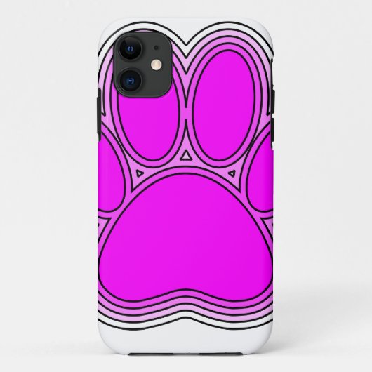 Dog Pink in roze met contouren Case-Mate iPhone Case (Achterkant)