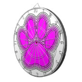 Dog Pink in roze met contouren Dartbord (Voorkant Rechts)