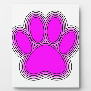 Dog Pink in roze met contouren Fotoplaat