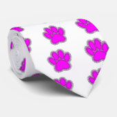 Dog Pink in roze met contouren Stropdas (Opgerold)