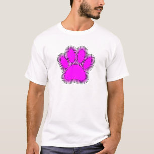 Dog Pink in roze met contouren T-shirt