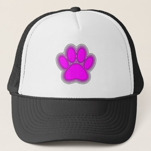 Dog Pink in roze met contouren Trucker Pet (Voorkant)
