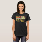 Dog Pitbull Resting Pit Face Funny Pitbull T-shirt (Voorkant volledig)