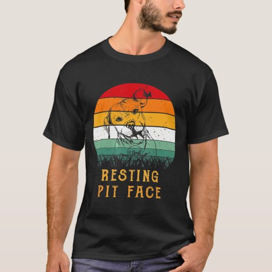 Dog Pitbull Resting Pit Face  - Nieuw T-shirt (Voorkant)