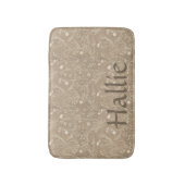 Dog Placemat - Brown Botanical, Personalized Badmat (Voorkant Verticaal)