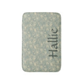 Dog Placemat - Sage Green Botanical, Personalized  Badmat (Voorkant Verticaal)