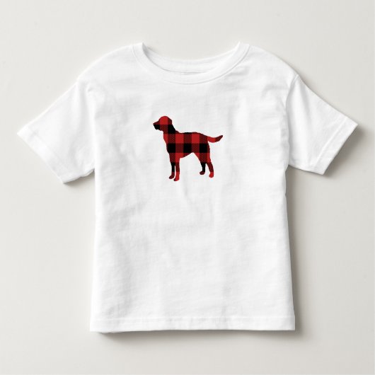 Dog Plaid Buffalo Check Silhouette Christmas Kinder Shirts (Voorkant)
