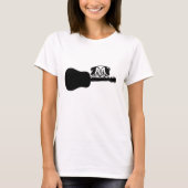 Dog play gitaar t-shirt (Voorkant)