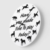 Dog Play Time Clock Grote Klok (Hoek)