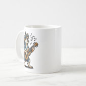 Dog Playing Guitar Singing Chihuahua Funny Dog Mar Koffiemok (Voorkant links)