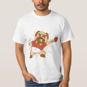 DOG PLAYING PING PONG T-SHIRT (Voorkant)