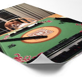 Dog Plying Mahjong Poster (Hoek)