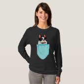 Dog Pocket French Bulldog T-shirt (Voorkant volledig)