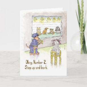 Dog Police Lineup - Birthday Card Kaart