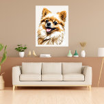 Dog Pomeranian Pop Art Poster<br><div class="desc">Ontketen de levendige energie van uw geliefde Pommerse met ons exclusieve Dog Pomeranian Pop Art Poster. Dit opvallende stuk combineert moderne pop art esthetiek met de tijdloze charme van je harige vriend. De gedurfde kleuren en het dynamische ontwerp maken het een poot-wat toevoeging aan de ruimte van elke huisdierenliefhebber. Vier...</div>