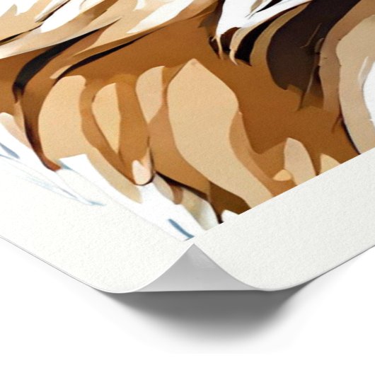 Dog Pomeranian Pop Art Poster (Hoek)