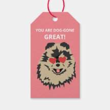 Dog Pomeranian Valentijn Gift Label