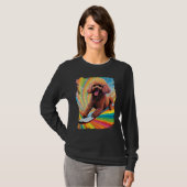 Dog Poodle Paddle Board T-shirt (Voorkant volledig)