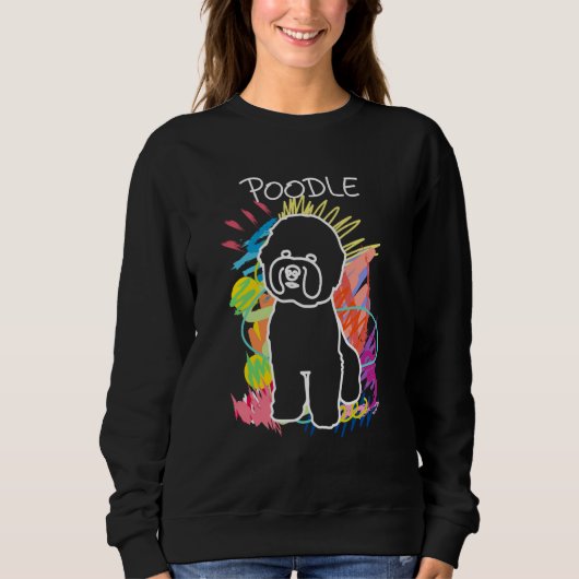 Dog  Poodle Women's Poodle Men's  3 Trui (Voorkant)