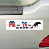 Dog Poop Bumpersticker politieke partij (Op auto)