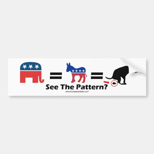 Dog Poop Bumpersticker politieke partij (Voorkant)
