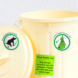 Dog Poop OK afval Kan Sticker