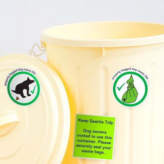 Dog Poop OK afval Kan Sticker