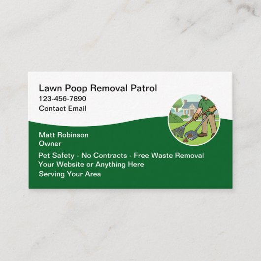 Dog Poop Removal Services Visitekaartje (Voorkant)