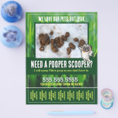 Dog Poop Scooper. Schoonmaken van de reuzel. Aange Flyer (Enkel)