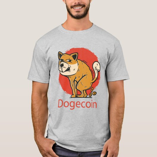 Dog Pooping Cryptocurrency T-shirt (Voorkant)