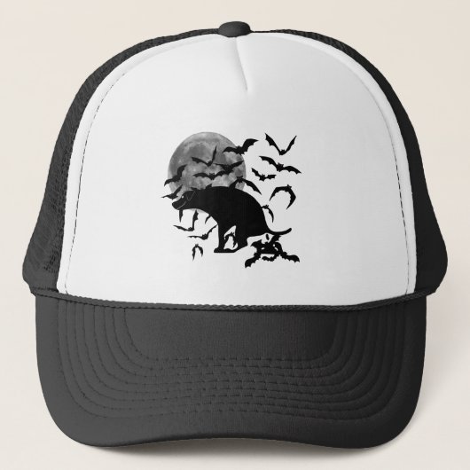 Dog Pooping Halloween Trucker Pet (Voorkant)