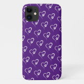Dog-pootdruk in wit hart Case-Mate iPhone case (Achterkant)