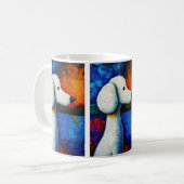 Dog Portrait Art Coffee Mok (Voorkant links)
