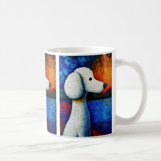Dog Portrait Art Coffee Mok (Rechts)