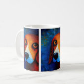 Dog Portrait Art Coffee Mok (Voorkant links)