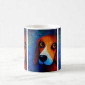 Dog Portrait Art Coffee Mok (Center)