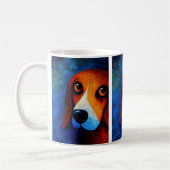 Dog Portrait Art Coffee Mok (Links)