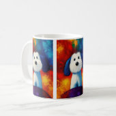 Dog Portrait Art Coffee Mok (Voorkant links)