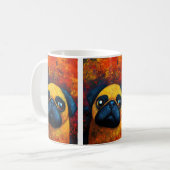 Dog Portrait Art Coffee Mok (Voorkant links)