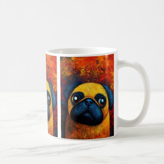 Dog Portrait Art Coffee Mok (Rechts)