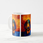 Dog Portrait Art Coffee Mok (Voorkant links)