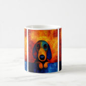 Dog Portrait Art Coffee Mok (Center)