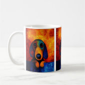 Dog Portrait Art Coffee Mok (Links)