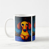 Dog Portrait Art Coffee Mok (Links)