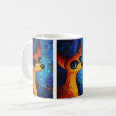 Dog Portrait Art Coffee Mok (Voorkant links)