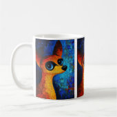 Dog Portrait Art Coffee Mok (Links)
