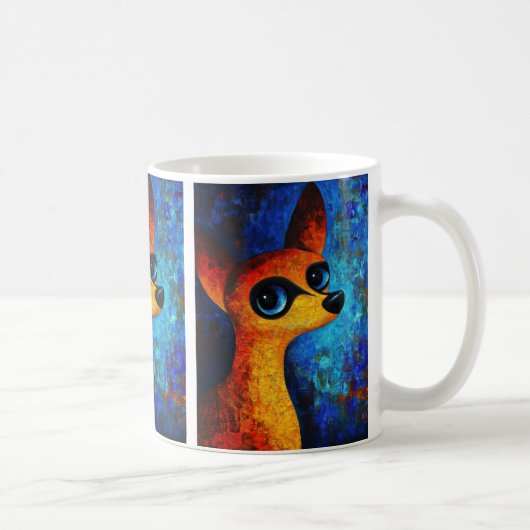 Dog Portrait Art Coffee Mok (Rechts)