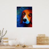 Dog Portrait Art Poster (Keuken)