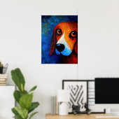 Dog Portrait Art Poster (Thuiskantoor)
